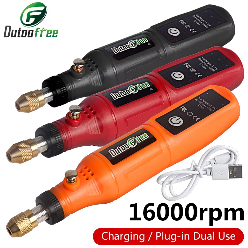 Cordless Rotary Tool Kit Accessories - 3,7V Mini Kabelloser Bohrer Gravur- und
