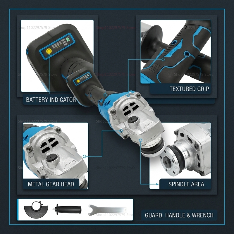 Akku-Winkelschleifer mit Bürst – Brushless Angle Grinder Battery Powered Bewertung und Preis